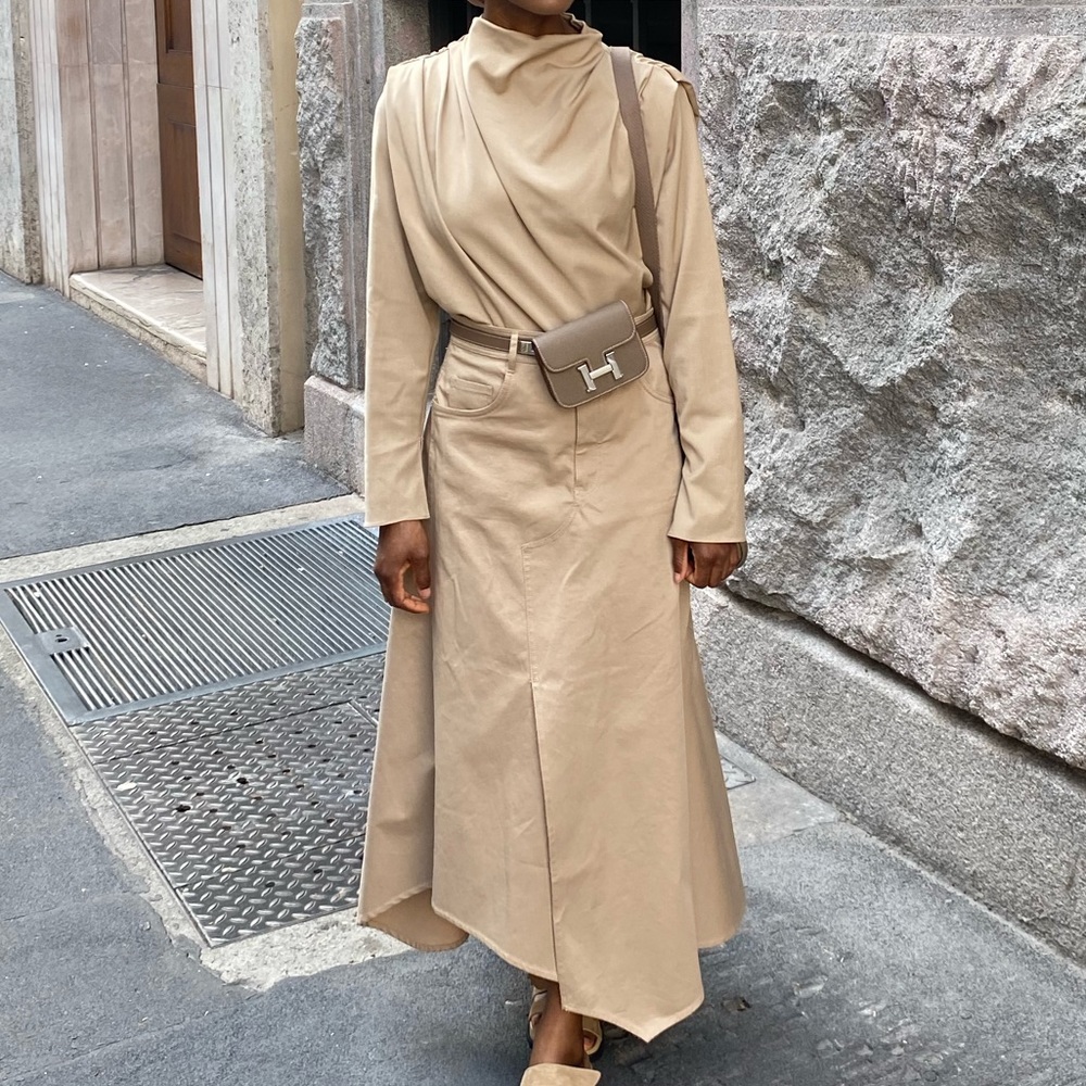 ZARA Asymmetric Midi Skirt